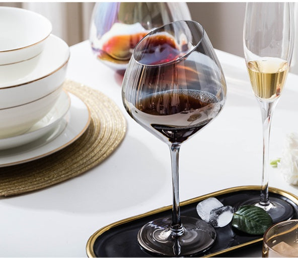 Elevate Your Drinking Experience with the Oblique Rim Crystal High-End Goblet Glass