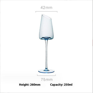 Elevate Your Drinking Experience with the Blue Crystal Glass Decorative Goblet Cup